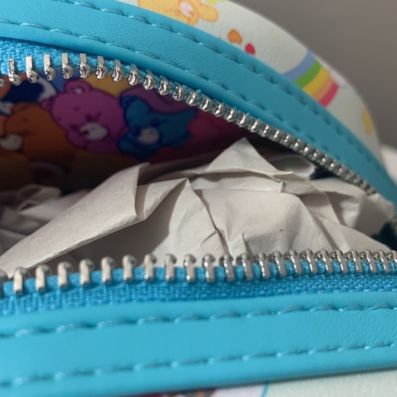 LOUNGEFLY EXCLUSIVE 40th CARE BEARS NWT RAINBOW MINI BACKPACK - Picture 10 of 11